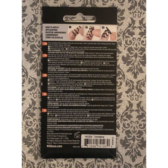 KISS Mani POP 16 Nail Accents - Press-on Nails in “Tombstone” (Goth) - Picture 3 of 4